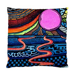 Grateful Dead Wallpaper Standard Cushion Case (two Sides) by Cendanart