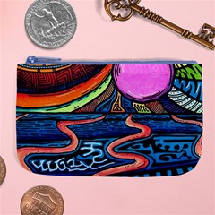 Grateful Dead Wallpaper Large Coin Purse by Cendanart