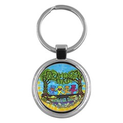 Dancing Bears Grateful Dead Key Chain (round) by Cendanart