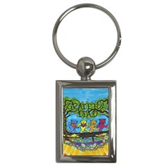 Dancing Bears Grateful Dead Key Chain (rectangle) by Cendanart