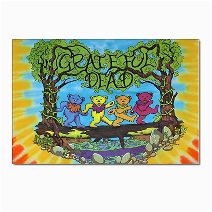 Dancing Bears Grateful Dead Postcard 4 x 6  (Pkg of 10)