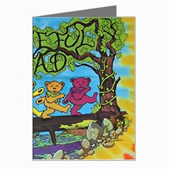 Dancing Bears Grateful Dead Greeting Card by Cendanart