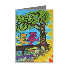 Dancing Bears Grateful Dead Mini Greeting Card by Cendanart