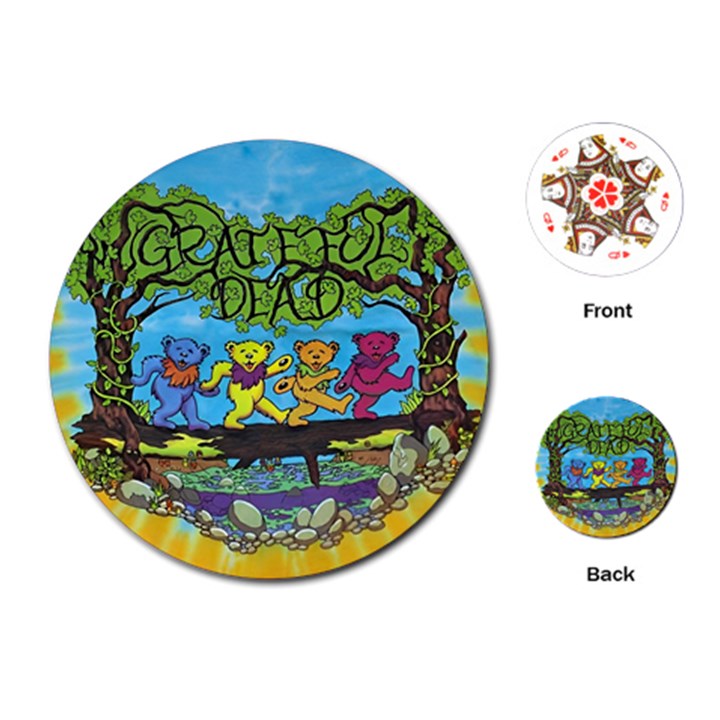 Dancing Bears Grateful Dead Playing Cards Single Design (Round)