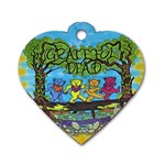 Dancing Bears Grateful Dead Dog Tag Heart (One Side) Front