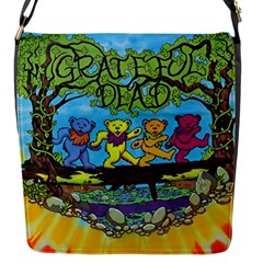 Dancing Bears Grateful Dead Flap Closure Messenger Bag (s) by Cendanart