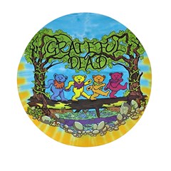 Dancing Bears Grateful Dead Mini Round Pill Box by Cendanart