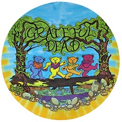 Dancing Bears Grateful Dead Wooden Bottle Opener (round) by Cendanart