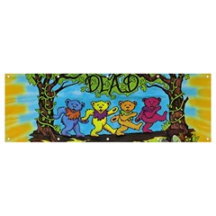 Dancing Bears Grateful Dead Banner And Sign 12  X 4  by Cendanart