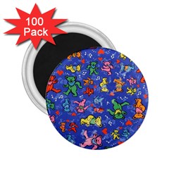 Grateful Dead Bears Pattern 2 25  Magnets (100 Pack)  by Cendanart