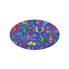 Grateful Dead Bears Pattern Sticker Oval (10 Pack) by Cendanart