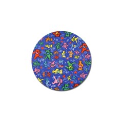 Grateful Dead Bears Pattern Golf Ball Marker by Cendanart