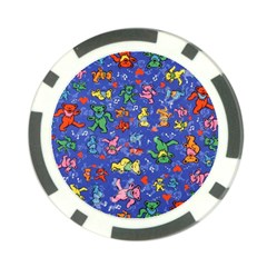 Grateful Dead Bears Pattern Poker Chip Card Guard (10 Pack) by Cendanart