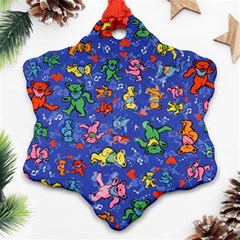 Grateful Dead Bears Pattern Ornament (snowflake) by Cendanart