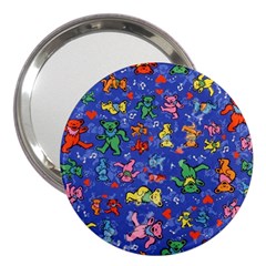 Grateful Dead Bears Pattern 3  Handbag Mirrors by Cendanart