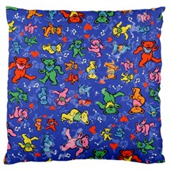 Grateful Dead Bears Pattern Standard Premium Plush Fleece Cushion Case (one Side) by Cendanart