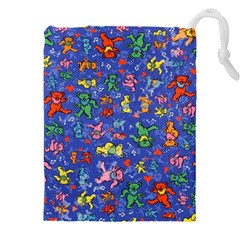 Grateful Dead Bears Pattern Drawstring Pouch (4xl) by Cendanart