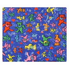 Grateful Dead Bears Pattern Premium Plush Fleece Blanket (small) by Cendanart