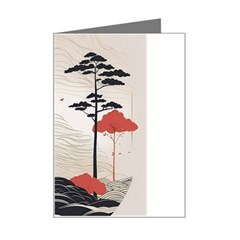 Japanese Nature Spring Garden Mini Greeting Card by Ndabl3x