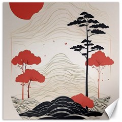 Japanese Nature Spring Garden Canvas 20  X 20  by Ndabl3x