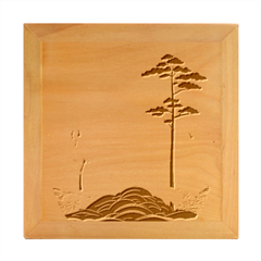 Japanese Nature Spring Garden Wood Photo Frame Cube by Ndabl3x