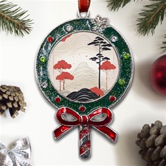 Japanese Nature Spring Garden Metal X mas Lollipop With Crystal Ornament by Ndabl3x