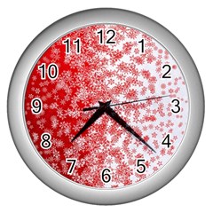 Christmas New Year Snowflake Deer Wall Clock (silver) by Ndabl3x