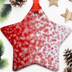 Christmas New Year Snowflake Deer Star Ornament (two Sides) by Ndabl3x