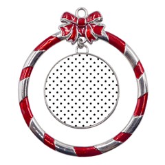 Star Metal Red Ribbon Round Ornament by saad11