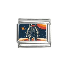 Vintage Retro Space Posters Astronaut Italian Charm (9mm) by Sarkoni