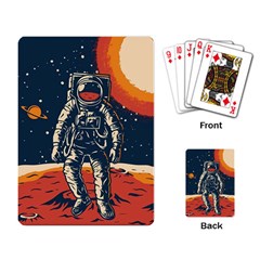 Vintage Retro Space Posters Astronaut Playing Cards Single Design (rectangle)