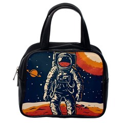 Vintage Retro Space Posters Astronaut Classic Handbag (one Side) by Sarkoni