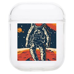 Vintage Retro Space Posters Astronaut Soft Tpu Airpods 1/2 Case by Sarkoni