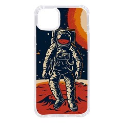 Vintage Retro Space Posters Astronaut Iphone 14 Plus Tpu Uv Print Case