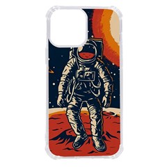 Vintage Retro Space Posters Astronaut Iphone 13 Pro Max Tpu Uv Print Case by Sarkoni