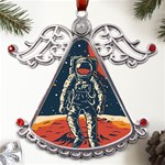 Vintage Retro Space Posters Astronaut Metal Angel with Crystal Ornament Front