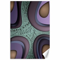 Converge Diverge Mingle Mix Divide Canvas 12  X 18  by Paksenen