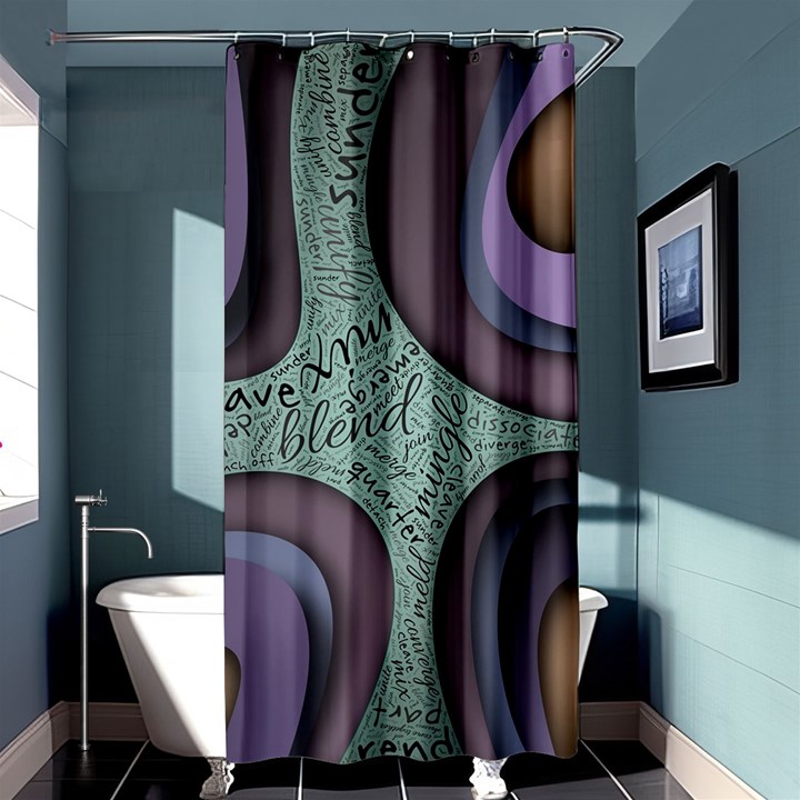 Converge Diverge Mingle Mix Divide Shower Curtain 36  x 72  (Stall) 