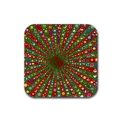 Emoji Hearts Valentine Universe Rubber Coaster (square) by Paksenen