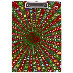 Emoji Hearts Valentine Universe A4 Acrylic Clipboard by Paksenen