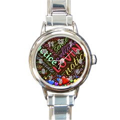 Loving Practice Agape Heart Round Italian Charm Watch by Paksenen