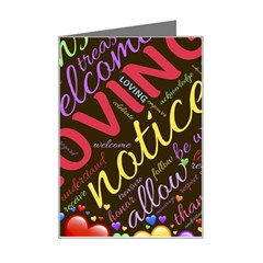 Loving Practice Agape Heart Mini Greeting Card by Paksenen