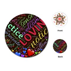 Loving Practice Agape Heart Playing Cards Single Design (round) by Paksenen