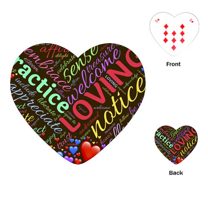 Loving Practice Agape Heart Playing Cards Single Design (Heart)