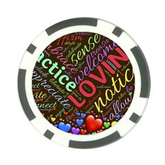 Loving Practice Agape Heart Poker Chip Card Guard by Paksenen