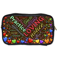 Loving Practice Agape Heart Toiletries Bag (two Sides) by Paksenen