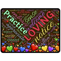 Loving Practice Agape Heart Fleece Blanket (large) by Paksenen