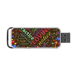 Loving Practice Agape Heart Portable Usb Flash (two Sides) by Paksenen