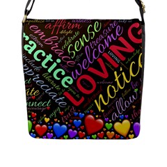 Loving Practice Agape Heart Flap Closure Messenger Bag (l) by Paksenen