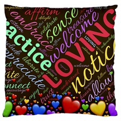 Loving Practice Agape Heart Standard Premium Plush Fleece Cushion Case (two Sides) by Paksenen